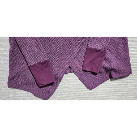 Columbia Hooded Waffle Knit Open Front Cardigan Women’s XL Purple - Picture 5 of 12